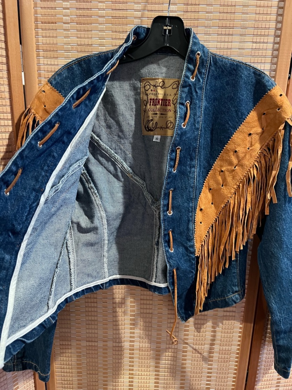 Frontier Collection vintage 1980’s denim jean western cropped jacket - Picture 10 of 10